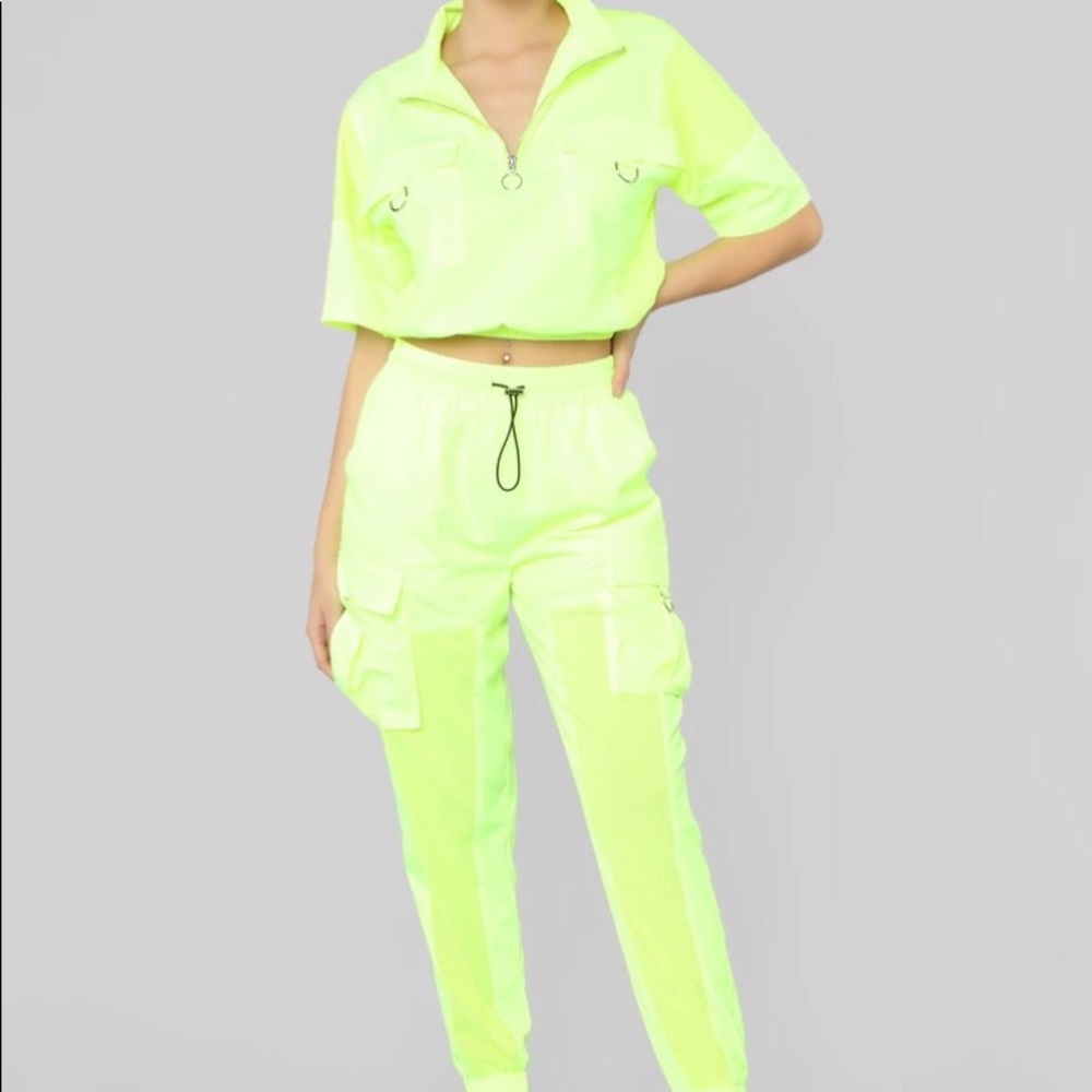 Neon Green Jogger Set